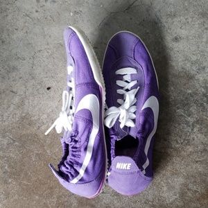 Purple Nike shoes